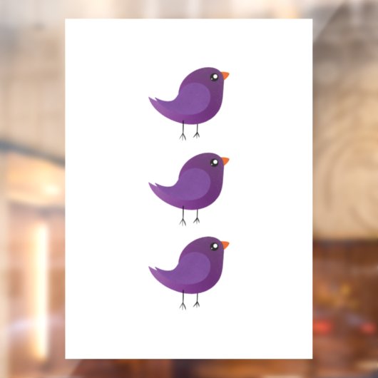 Kinder niedliche Birke Fensteraufkleber (Blatt 2)