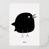 Kinder niedliche Birke Folieneinladung (Rückseite)