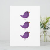 Kinder niedliche Birke Karte (Stehend Vorderseite)