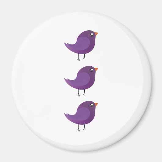 Kinder niedliche Birke Magnet (Vorne)