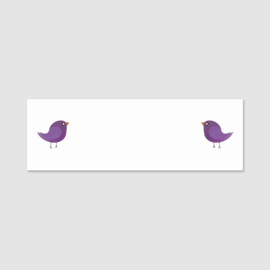 Kinder niedliche Birke Namensschild (Vorderseite)