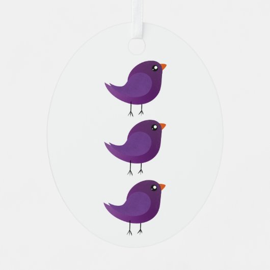 Kinder niedliche Birke Ornament Aus Metall (Vorderseite)