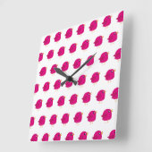 Kinder niedliche Birke Quadratische Wanduhr (Winkel)