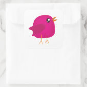 Kinder niedliche Birke Quadratischer Aufkleber (Tasche)