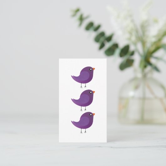 Kinder niedliche Birke Rabattkarte (Stehend Vorderseite)