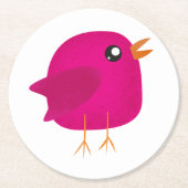 Kinder niedliche Birke Runder Pappuntersetzer (Vorderseite)