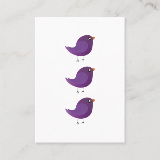 Kinder niedliche Birke Telefonnummerkarte (Vorderseite)