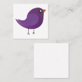 Kinder niedliche Birke Telefonnummerkarte (Vorne/Hinten)