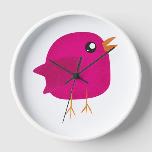 Kinder niedliche Birke Uhr (Vorderseite)