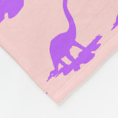 Kinder Niedliche Dinosaurier Pink Fleece Blanket (Ecke)
