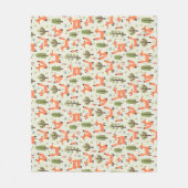 Kinder Niedliche glückliche Füchse spielen im Wald Fleecedecke (Vorderseite)