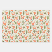 Kinder Niedliche glückliche Füchse spielen in Fore Geschenkpapier Set (Vorderseite)