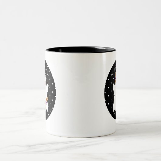 Kinder Niedliche Halloween Ghost Zweifarbige Tasse (Mittel)