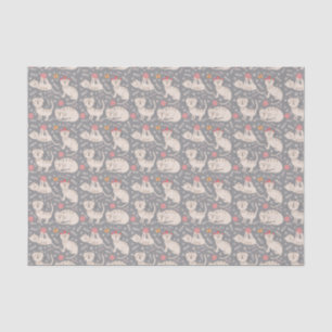 Kinder Niedliche Katzen, die Sammelbälle aus Garn  Seidenpapier