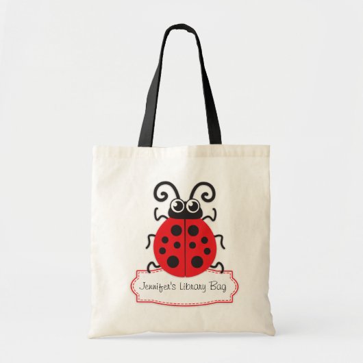 Kinder niedliche Ladybugs/Ladybird-Bibliotheksbeut Tragetasche (Vorne)