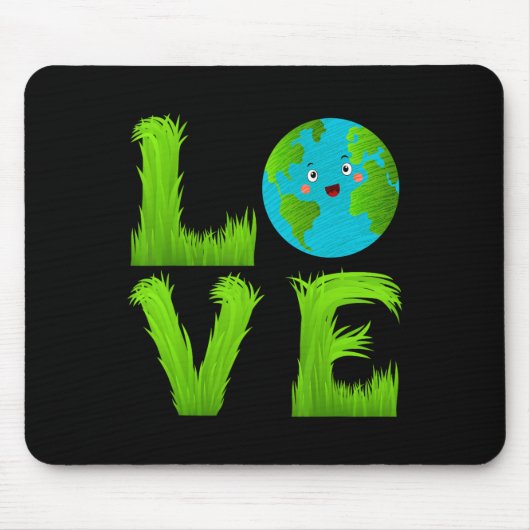 Kinder Niedliche Liebe Welterdtag Grüner Planet Gr Mousepad (Vorne)