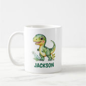 Kinder Niedliche Personalisierte Dinosaurier-Tasse Kaffeetasse (Links)