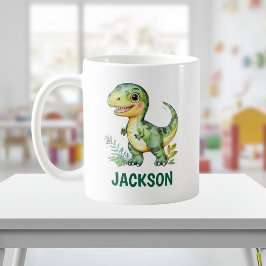 Kinder Niedliche Personalisierte Dinosaurier-Tasse Kaffeetasse