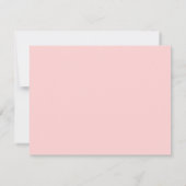 Kinder Niedliche rosa einfache Bleistiftkarte Mitteilungskarte (Rückseite)