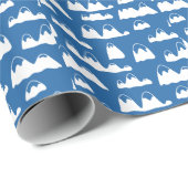 Kinder Niedliche schneebedeckte Berge Berge Weiß B Geschenkpapier (Rolleneckpunkt)