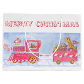 Kinder Niedliche Weihnachtsspielzeugbahn Geschenkt Große Geschenktüte (Rückseite)