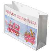 Kinder Niedliche Weihnachtsspielzeugbahn Geschenkt Große Geschenktüte (Vorderseite Schrägansicht)