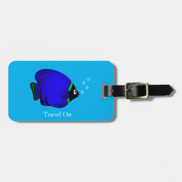 Kinder Niedlicher Blauer Fisch Gepäckanhänger