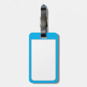 Kinder Niedlicher Blauer Fisch Gepäckanhänger (Rückseite vertikal)