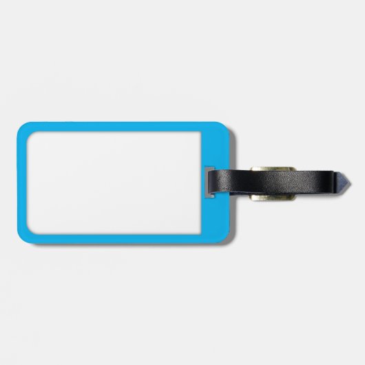 Kinder Niedlicher Blauer Fisch Gepäckanhänger (Rückseite horizontal)