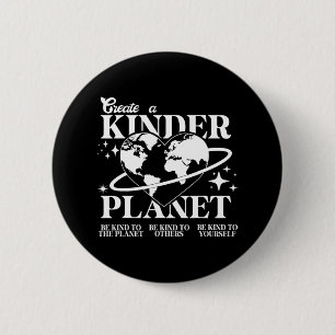 Kinder Niedlicher Erdtag erstellen einen Kinderpla Button
