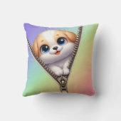 Kinder Niedlicher Hund Welpe Kissen (Rückseite)