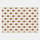 Kinder Niedlicher Igel, der Äpfel trägt und lächel Geschenkpapier Set (Vorderseite 3)