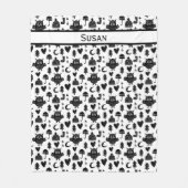 Kinder Niedlicher Owl Moon Herz Umbrella Winter Ha Fleecedecke (Vorderseite)