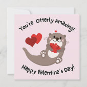 Kinder Niedlicher Phantastischer Valentinstag Feiertagskarte (Vorderseite)