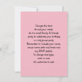 Kinder Niedliches Extravagantes Kleid ThemenParty Einladung (Rückseite)