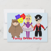 Kinder Niedliches Extravagantes Kleid ThemenParty Einladung (Vorderseite)