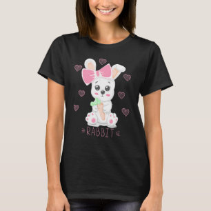 Kinder Niedliches Kaninchen mit einer Schleife, di T-Shirt