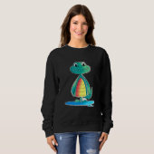 Kinder Niedliches Krokodil Sweatshirt (Vorne ganz)