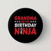 Kinder Ninja Party Karate Oma von Birthday Ninja Button (Vorderseite)