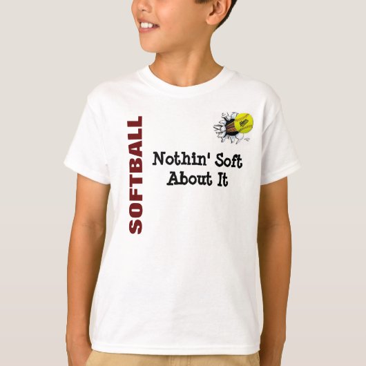 KINDER Nothin weich über Softball T-Shirt (Vorderseite)