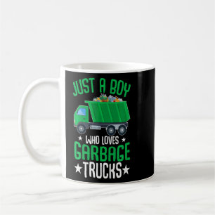 Kinder nur ein Junge, der Mülltransporter Liebe Kaffeetasse