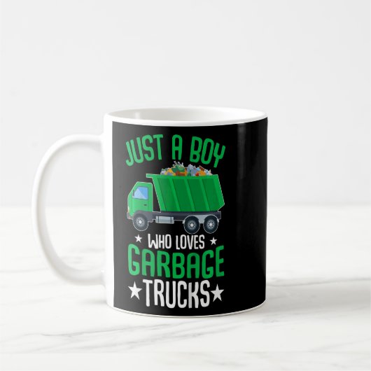 Kinder nur ein Junge, der Mülltransporter Liebe Kaffeetasse (Links)