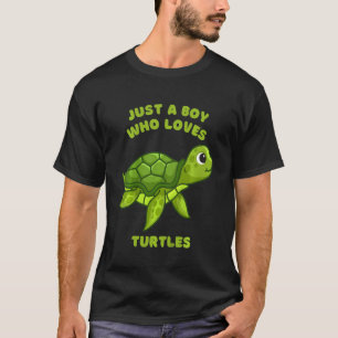 Kinder nur ein Junge, der Schildkröten für Kinder  T-Shirt