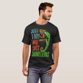 Kinder nur einen Jungen, der Chameleons Reptile Li T-Shirt (Vorne ganz)