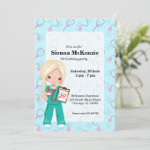 Kinder Nurse Einladung (Stehend Vorderseite)