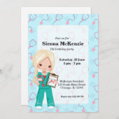 Kinder Nurse Einladung (Vorne/Hinten)