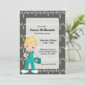 Kinder Nurse Einladung (Stehend Vorderseite)