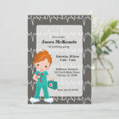 Kinder Nurse Einladung (Stehend Vorderseite)