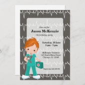 Kinder Nurse Einladung (Vorne/Hinten)