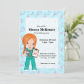 Kinder Nurse Einladung (Stehend Vorderseite)